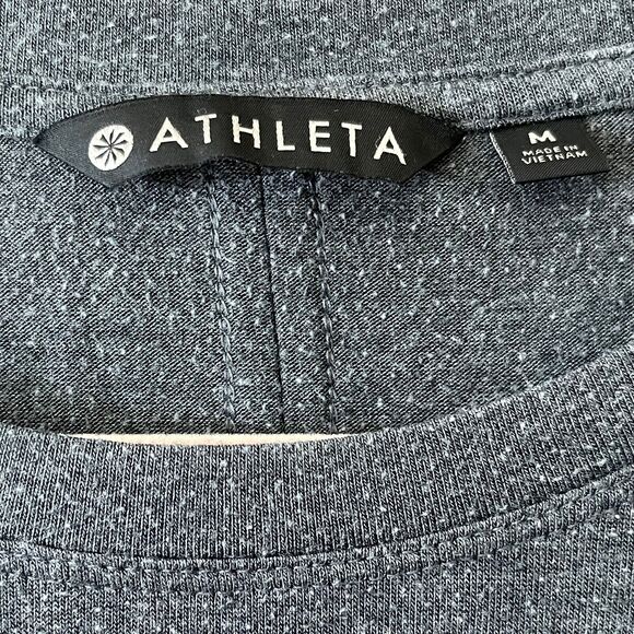 Athleta Top Womens Medium Threadlight Long Sleeve Gray Tee Stretch Modal 223948 - Picture 3 of 7
